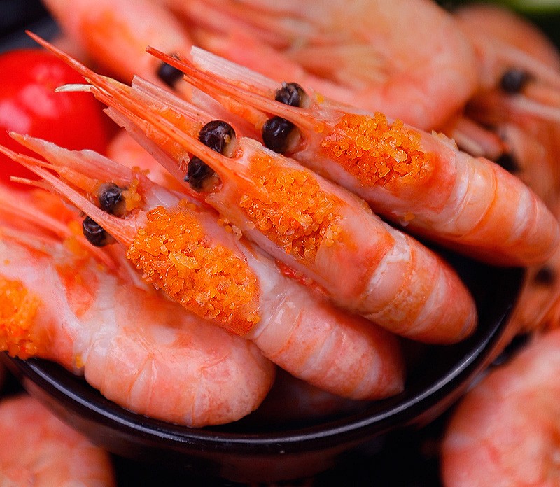 带籽熟冻北极甜虾 头籽甜虾